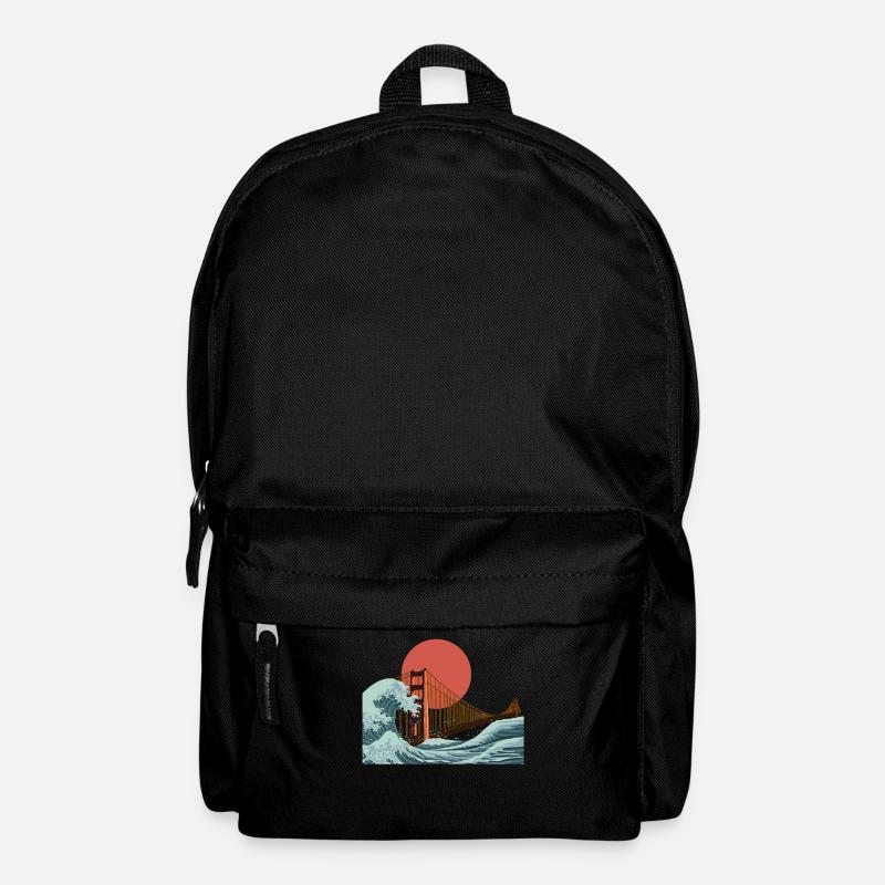 Golden Gate San Fransisco Welle - Rucksack - Schwarz