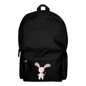 Horror Comic Cartoon Hase - Rucksack - Schwarz - Vorne