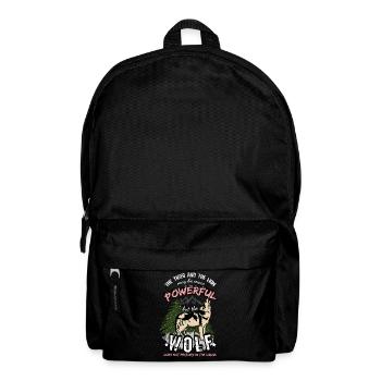 Wolf quote saying lion and tiger circus - Backpack - black - Front