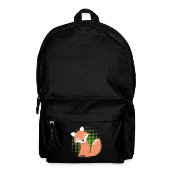 Smiling fox in halftone - Backpack - black - Front