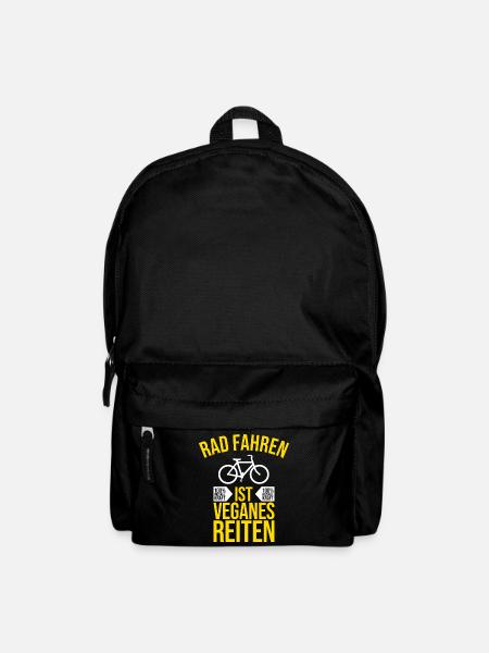 Fahrrad Vegan - Rucksack - Schwarz