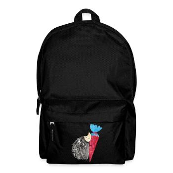 Porcupine hedgehog school bag school enrollment gift - Backpack - black - Front