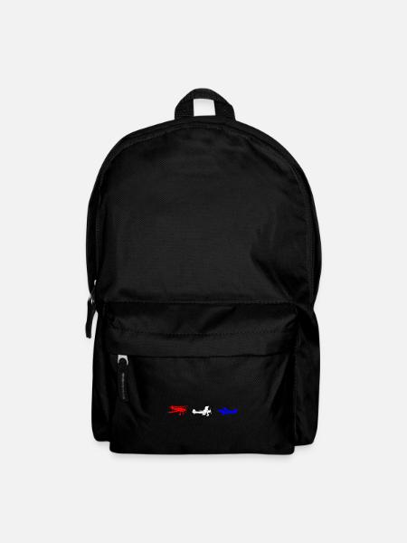 Flugzeug - Rucksack - Schwarz