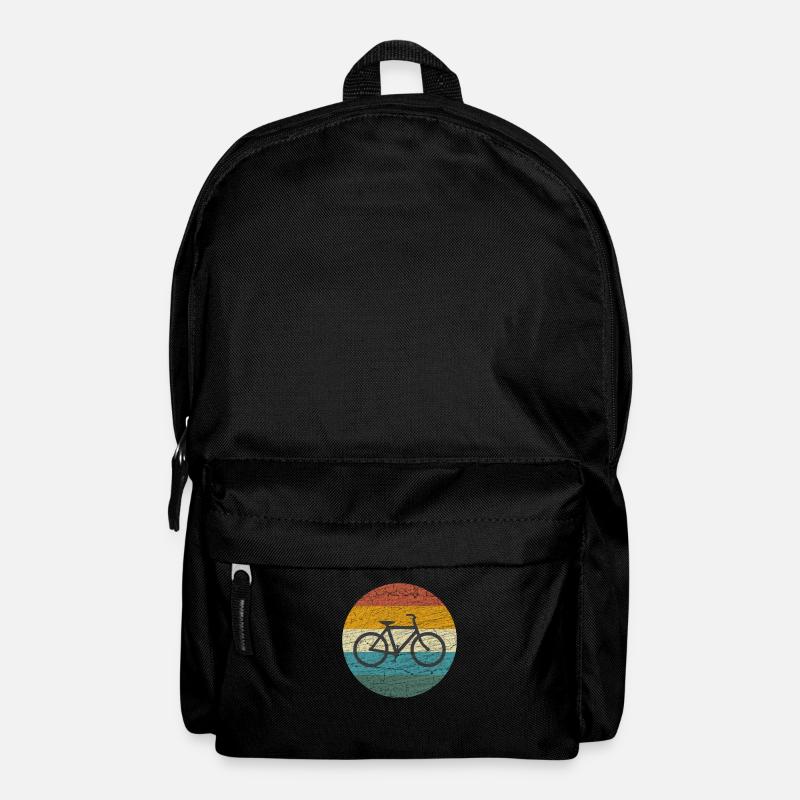 Bicycle vintage logo round - Backpack - black