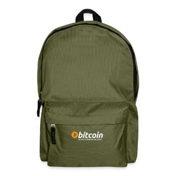 Bitcoin Crypto - Backpack - olive green - Front