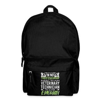 Vet Tech Veterinary Technician Job Title - Rucksack - Schwarz - Vorne