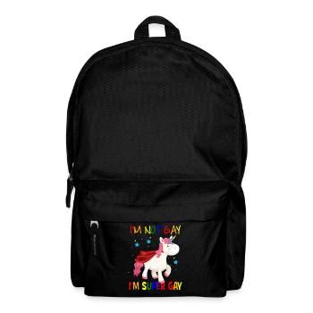 I'm not gay I'm super gay - Rucksack - Schwarz - Vorne