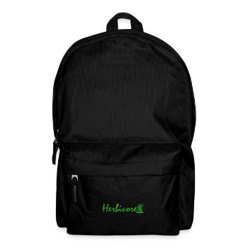 Vegan herbivore - Veganer Pflanzenfresser - Backpack - black - Front