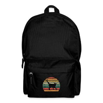 Katze Retro - Rucksack - Schwarz - Vorne