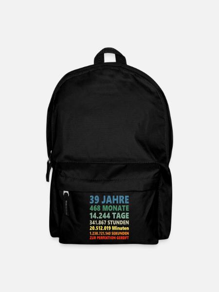 39. Geburtstag 39 Jahre Geschenk - Rucksack - Schwarz