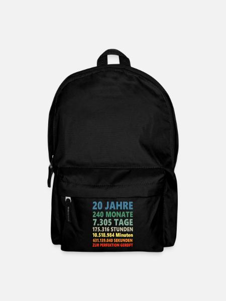 20. Geburtstag 20 Jahre Geschenk - Rucksack - Schwarz