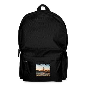 San Francisco - Golden Gate Bridge USA used look - Backpack - black - Front