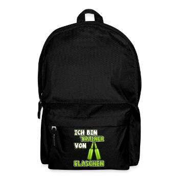 Ich bin Trainer von Flaschen | Lustig Spruch Coach - Rucksack - Schwarz - Vorne