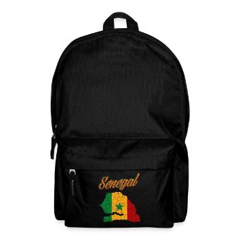 Cool Senegal Country Outline Dakar Pikine Gift - Backpack - black - Front