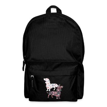 Dackel Hund - Rucksack - Schwarz - Vorne