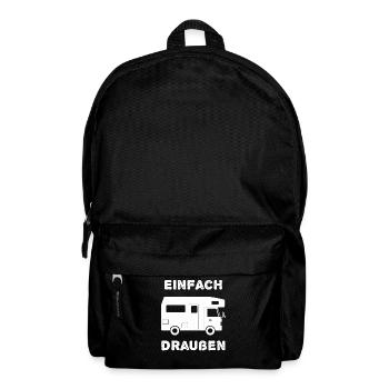 Einfach Draußen Wohnmobil Camping - Rucksack - Schwarz - Vorne