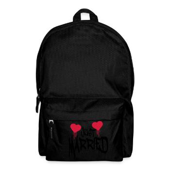 Logo Just married herzblut drôle - Sac à dos - noir - Devant