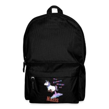 Contre la licorne nazie, contre la droite - Sac à dos - noir - Devant
