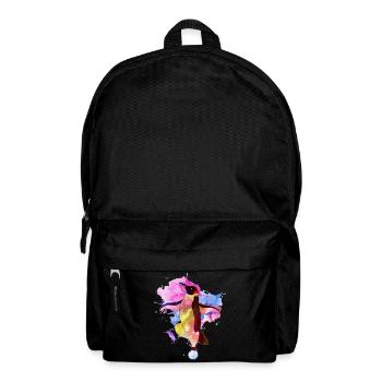 Cosmic Penguin Watercolor Painting - Backpack - black - Front