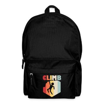 Klettern Kletterer Kletterwand Berg Fels Sport - Rucksack - Schwarz - Vorne