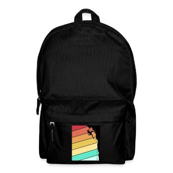 Klettern Kletterer Kletterwand Berg Fels Sport - Rucksack - Schwarz - Vorne