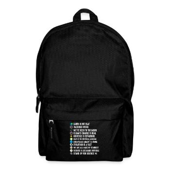 The Earth is not flat - For science - Backpack - black - Front