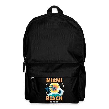 Retro cooles Miami Beach-Andenken-Geschenk Florida - Rucksack - Schwarz - Vorne