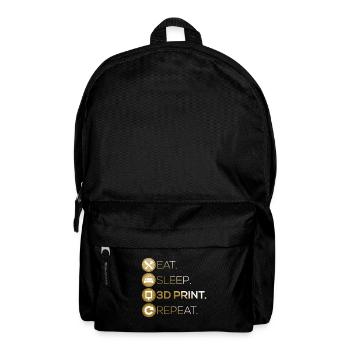 3D Drucker Eat Sleep Repeat - Rucksack - Schwarz - Vorne