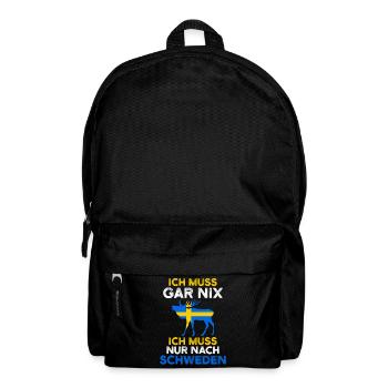 Schweden Elch Flagge Urlaub Liebe - Rucksack - Schwarz - Vorne