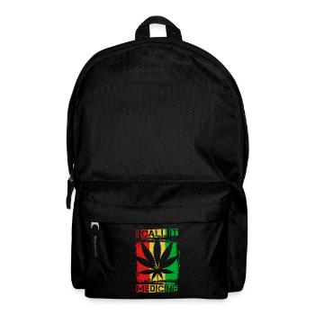 Weed Hemp Hippie Retro THC 420 Gift - Backpack - black - Front