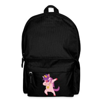 Dabbing Unicorn Hip Hop Chain Cap - Backpack - black - Front