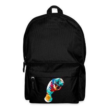 Sea cow polygon - Backpack - black - Front
