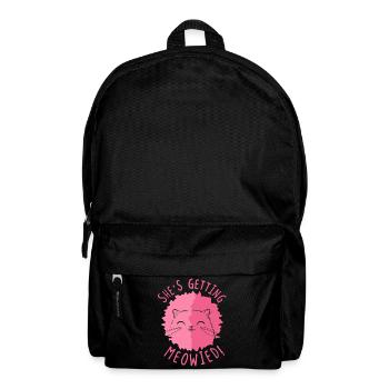 She's getting Meowied! Katze Heirat Braut - Rucksack - Schwarz - Vorne
