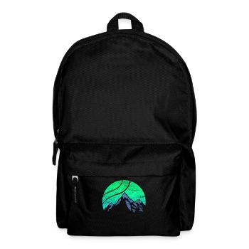 Hiking mountains vintage shirt - Backpack - black - Front