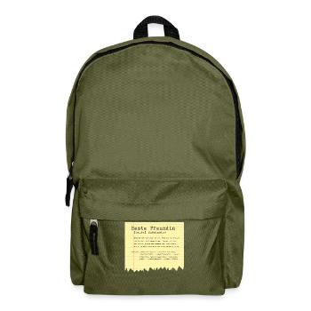 Beste Freundin Laura - Rucksack - Olivgrün - Vorne