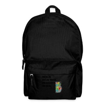 Gegen Nazis, Gegen Rechts Politik Shirt - Rucksack - Schwarz - Vorne