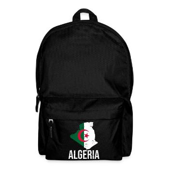 Algerian flag in map design - Backpack - black - Front
