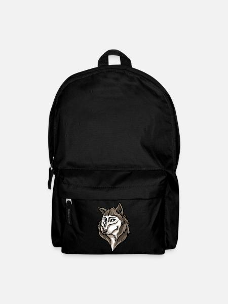 Wolf Wölfe Werwolf Mond Vollmond Lustiger Wilder - Rucksack - Schwarz