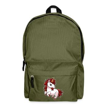 Unicorn Red Hair Redhead Redhead Gift - Backpack - olive green - Front