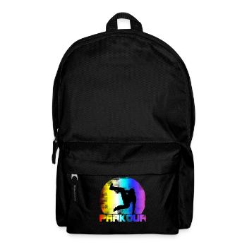 Retro Parkour Vintage - Rucksack - Schwarz - Vorne