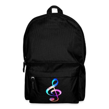 Notenschluessel Musik Noten Musiker Instrument - Rucksack - Schwarz - Vorne