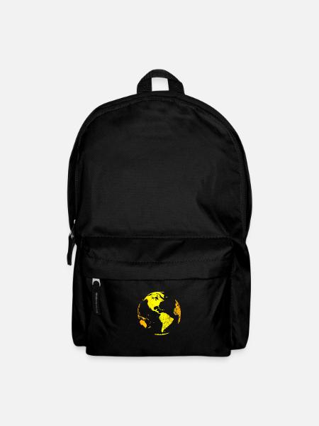 Globus Weltkarte - Rucksack - Schwarz