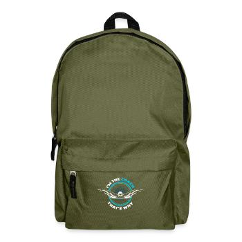 Je suis l'entraîneur c'est pourquoi cadeau de professeur de natation - Sac à dos - vert olive - Devant