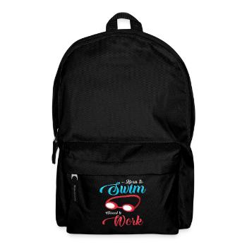 Paroles de nageur nage cadeau lunettes de natation - Sac à dos - noir - Devant