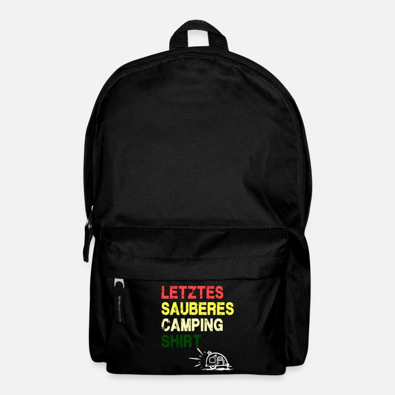 Letztes sauberes Camping Shirt - Rucksack - Schwarz