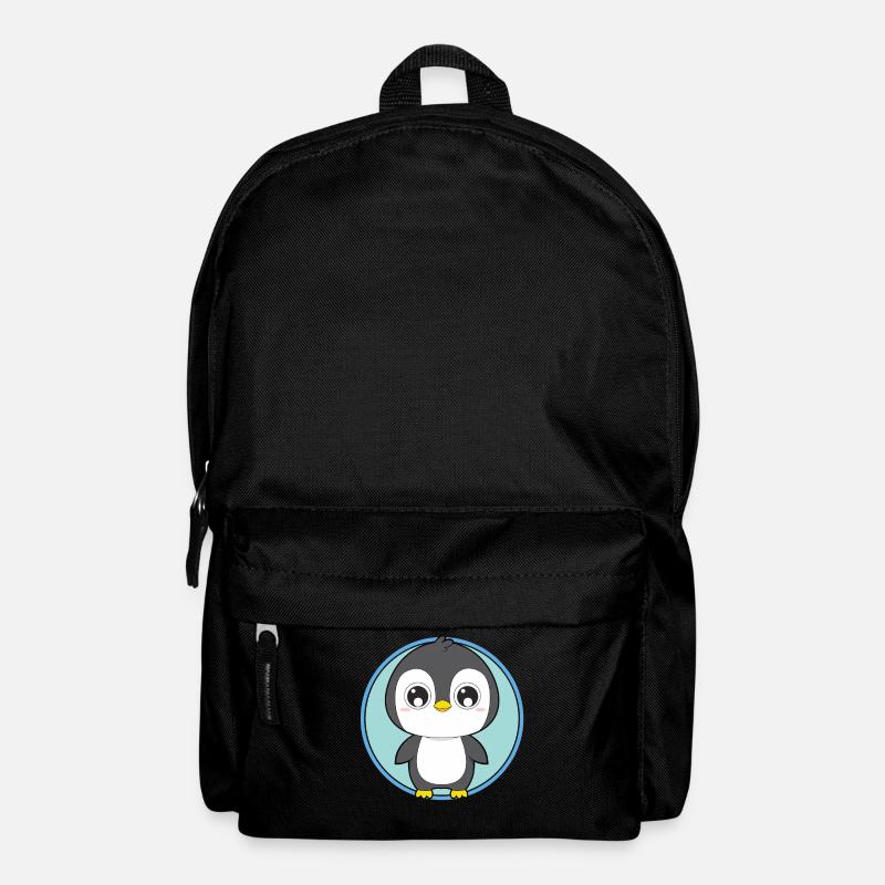 Penguin cute animals for kids - Backpack - black