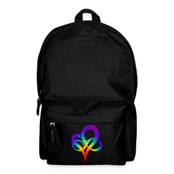 Buntes LGBTQ Herz Symbol Polyamorie Geschenk - Rucksack - Schwarz - Vorne