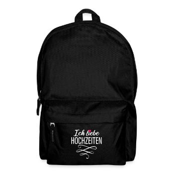 Ich Liebe Hochzeiten - Herz - Rucksack - Schwarz - Vorne