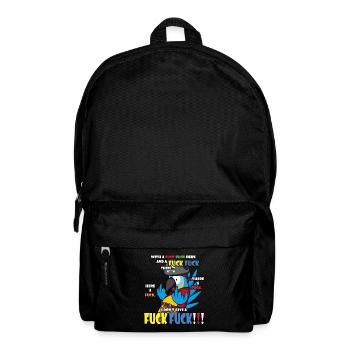 Lustiger sarkastischer Papagei mit Mittelfinger - Rucksack - Schwarz - Vorne