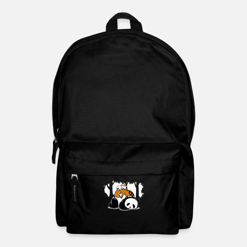 Panda Koala Bär Hase Faul Schlafen Couch Geschenk - Rucksack - Schwarz